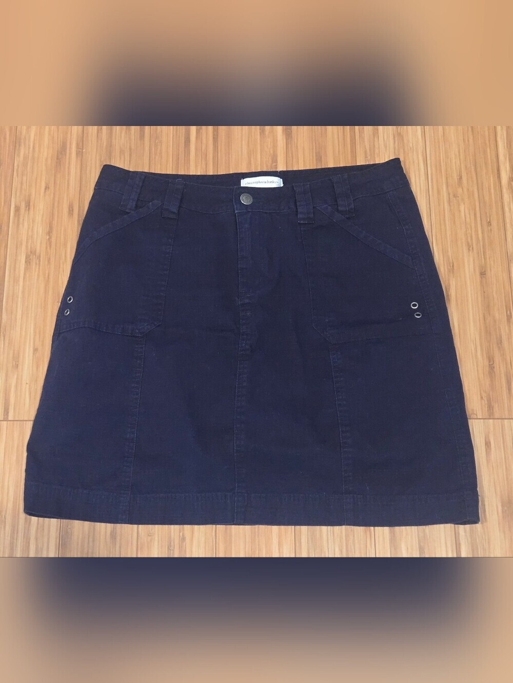 Christopher & Banks Women's Navy Mini Skirt